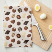 Patrón de caramelos de chocolate theedoek (Quarter Fold)