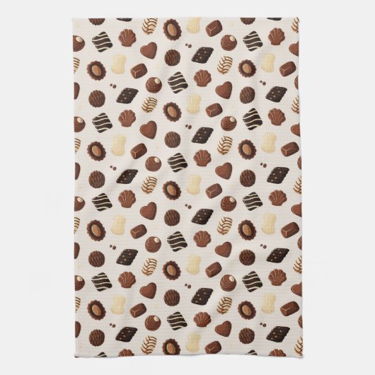 Patrón de caramelos de chocolate theedoek (Verticaal)