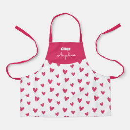 Patrón de corazones con puntos blancos schort