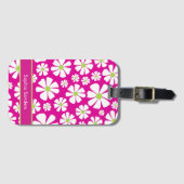 Patron de Flores Blancas Primaveral Bagagelabel (Voorkant (horizontaal))