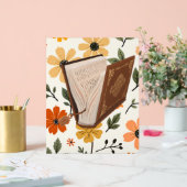 patron de flores y libros groovy acryl bord (Huwelijk)