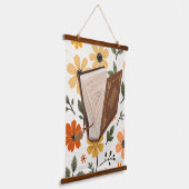 patron de flores y libros groovy hangend wandkleed (Gebogen)