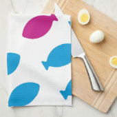 Patrón de peces de colores theedoek (Quarter Fold)