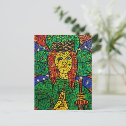 Patron Saint-Depressie en angst St-Dymfna Briefkaart (Staand voorkant)
