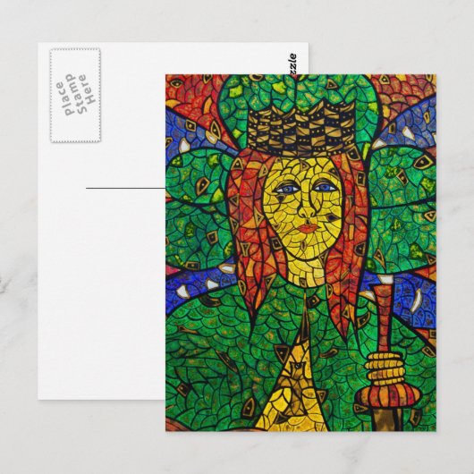 Patron Saint-Depressie en angst St-Dymfna Briefkaart (Voorkant / Achterkant)