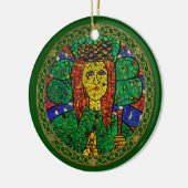 Patron Saint-Depressie en angst St-Dymfna Keramisch Ornament (Links)