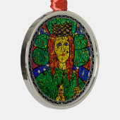 Patron Saint-Depressie en angst St-Dymfna Metalen Ornament (Rechts)