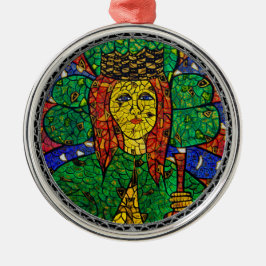 Patron Saint-Depressie en angst St-Dymfna Metalen Ornament