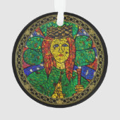 Patron Saint-Depressie en angst St-Dymfna Ornament (achterkant)