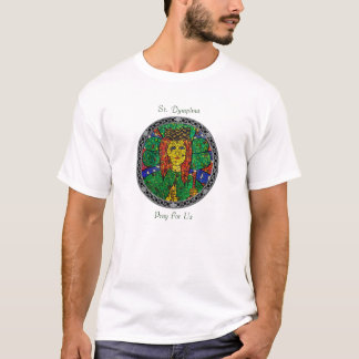 Patron Saint-Depressie en angst St-Dymfna T-shirt