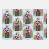 Patron Saint of Cats Originele Waterverf Miranda Inpakpapier Vel (Voorkant)