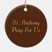 Patron Saint of Lost Items St. Anthony Ornament (Achterkant)