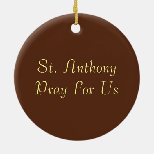Patron Saint of Lost Items St. Anthony Ornament (Achterkant)