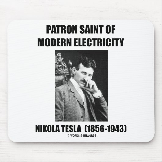 Patron Saint of Modern Electricity (Nikola Tesla) Muismat (Voorkant)