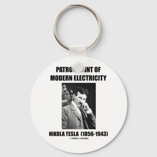 Patron Saint of Modern Electricity (Nikola Tesla) Sleutelhanger (Voorkant)