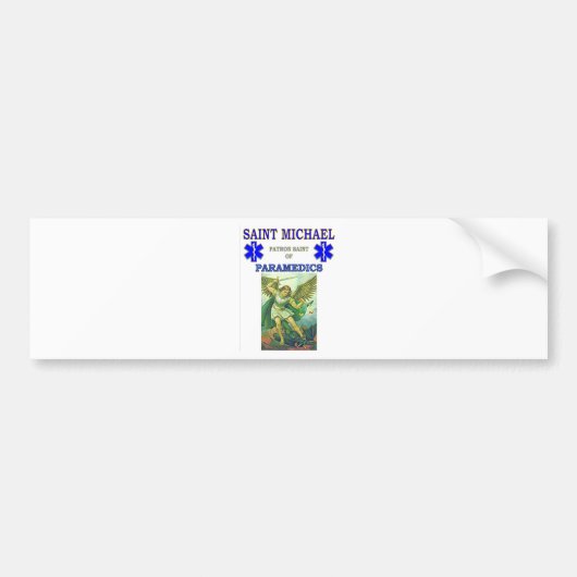 PATRON SAINT OF PARAMEDICS BUMPERSTICKER (Voorkant)
