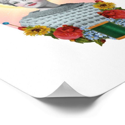 Patron Saint of Sewing Retro Art print 8x10 (Hoek)