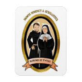 Patron Saints of Twins Icon Magnet Magneet (Verticaal)