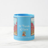 Patron St. Francis van Assisi Waterverf Gift Blue Mok (Midden)