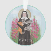 Patron St. van Katten Rear Uitzicht Mirror Memoria Ornament (voorkant)
