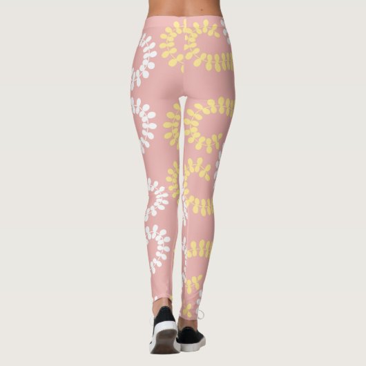 patronen bladeren leggings (Achterkant)