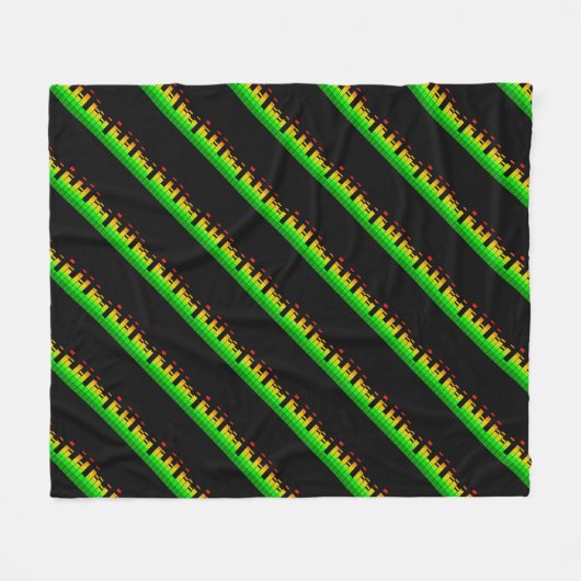 Patronen en grafische weergave van partijgeest fleece deken (Voorkant (Horizontaal))