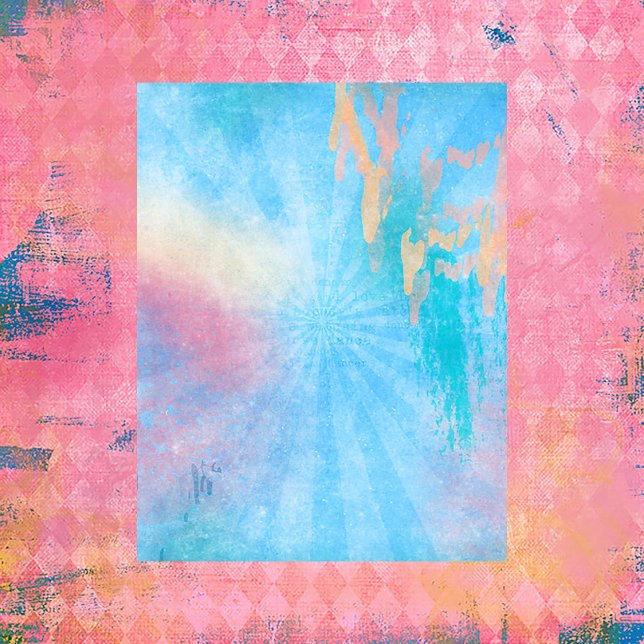 Patronen en schilderingen Blauwe Sun Burst Scrapbo (Creator heeft geüpload)