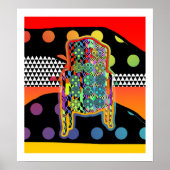 Patronen Fauteuil Giclee Print (Voorkant)