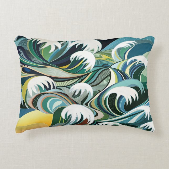Patronen Geïnspireerd door het Zee Accent Kussen (Voorkant)