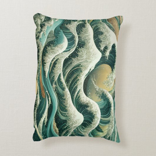 Patronen Geïnspireerd door het Zee Accent Kussen (Achterkant (Verticaal))