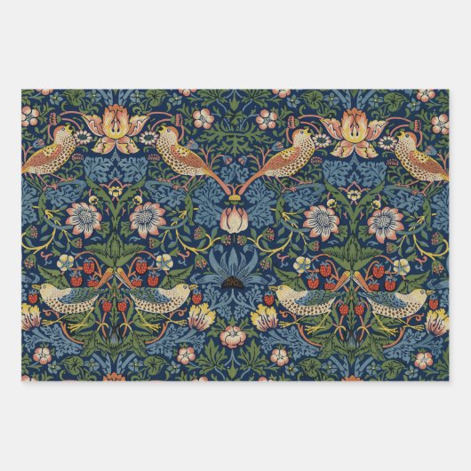 Patronen in een bloemenboom inpakpapier vel (Voorkant)