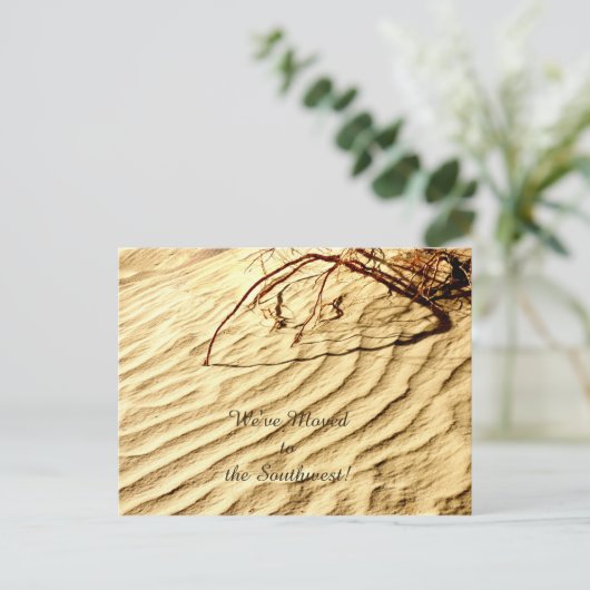 Patronen in het zand, nieuwe adresaankondiging aankondigingskaart (Staand voorkant)