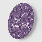 Patronen in Purples Backward Clock Grote Klok (Hoek)
