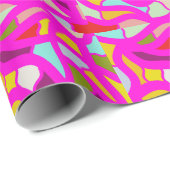 patronen in roze en regenboogkleuren cadeaupapier (Rol Hoek)