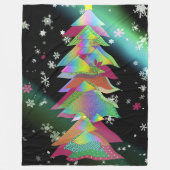 Patronen kerstboom fleece deken (Voorkant)