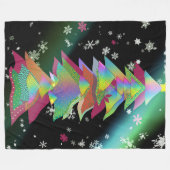 Patronen kerstboom fleece deken (Voorkant (Horizontaal))