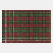 Patronen met rode, gouden en groene winterkerstpat inpakpapier vel (Voorkant 3)