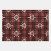 Patronen met rode, gouden en groene winterkerstpat inpakpapier vel (Voorkant 2)