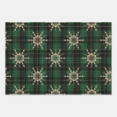 Patronen met rode, gouden en groene winterkerstpat inpakpapier vel (Voorkant)