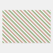 Patronen met rode, witte, groene kerststijl inpakpapier vel (Voorkant)