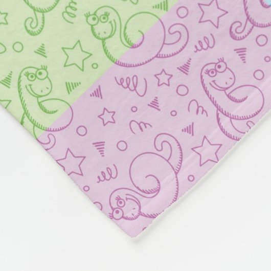 patronen met slangen fleece deken (Hoek)