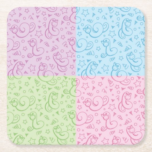 patronen met slangen kartonnen onderzetters (Voorkant)