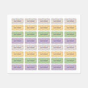 Patronen ruimte ufo bleke kleur labels