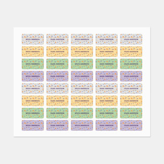 Patronen ruimte ufo bleke kleur labels