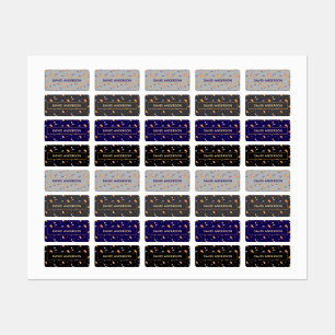 Patronen ruimte ufo neutrale kleur labels