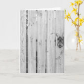 Patronen & texturen Wenskaarten - Houten Deur Kaart (Gele Bloem)