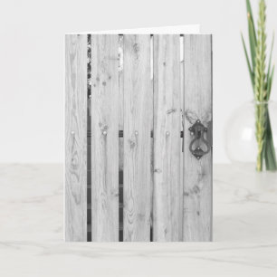 Patronen & texturen Wenskaarten - Houten Deur Kaart