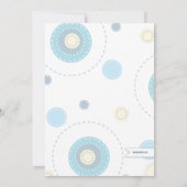 Patronen van Fun Twin Boy Baby shower Invitation Kaart (Achterkant)