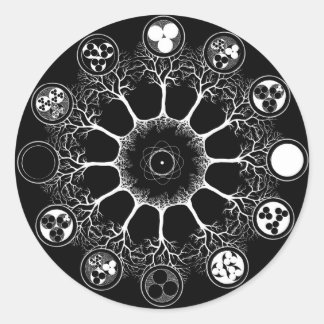 Patronen van het leven Mandala Ronde Sticker
