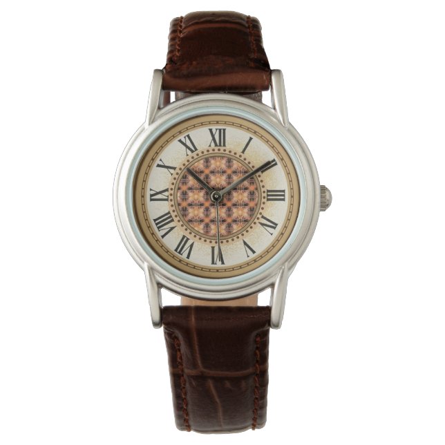 Patronen van Licht Wandklok Horloge (Voorkant)